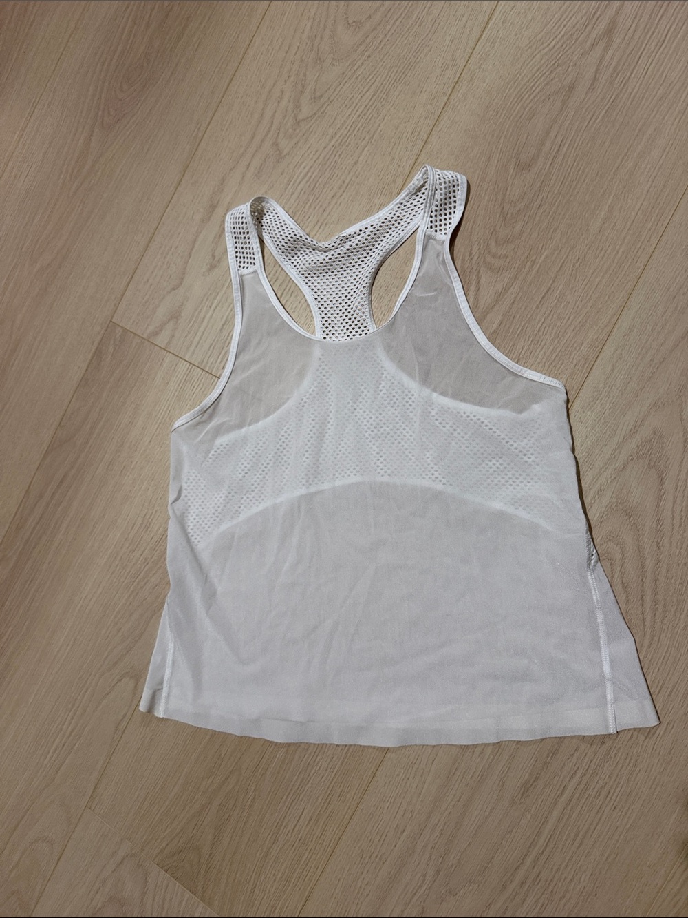 Lululemon White Mesh Racerback Tank - Women Intimates & Sleepwear